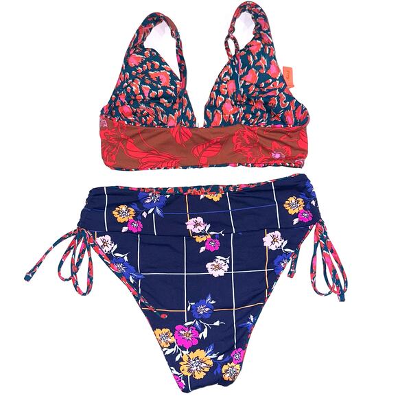 Maaji More Compassion Patricia Long Line Triangle Top + Bianca Bottom Size Large - Picture 10 of 16